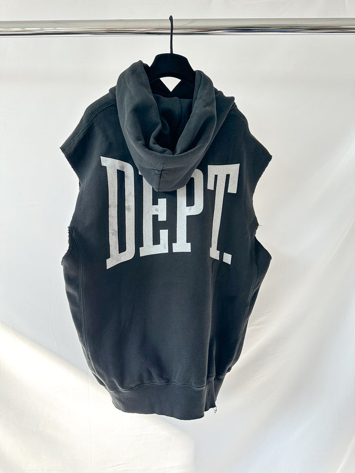 Gallery Dept. Black Gym Cut Off Sleeveless Hoodie
