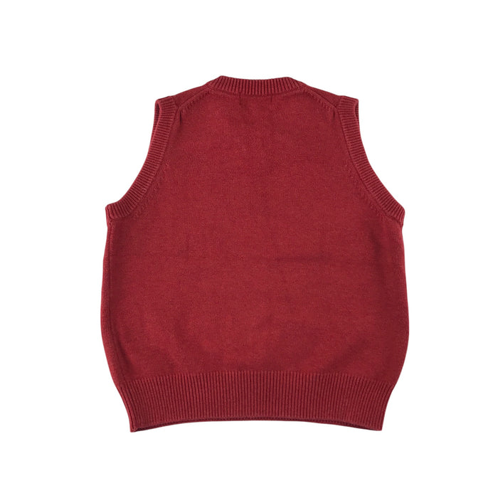 Gant 5-6 years red knitted cotton vest jumper