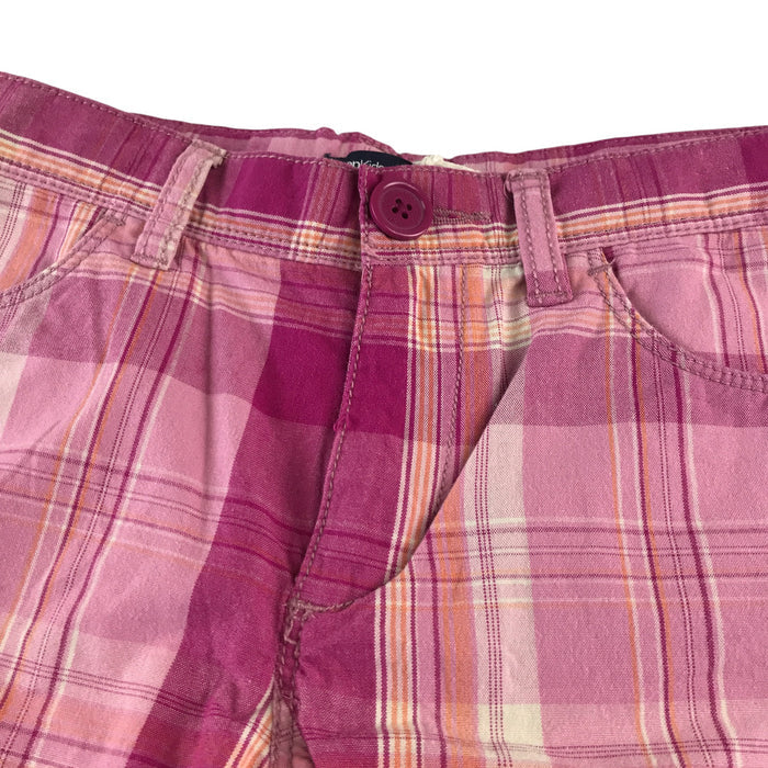 Gap 11-12 years pink checked cotton shorts