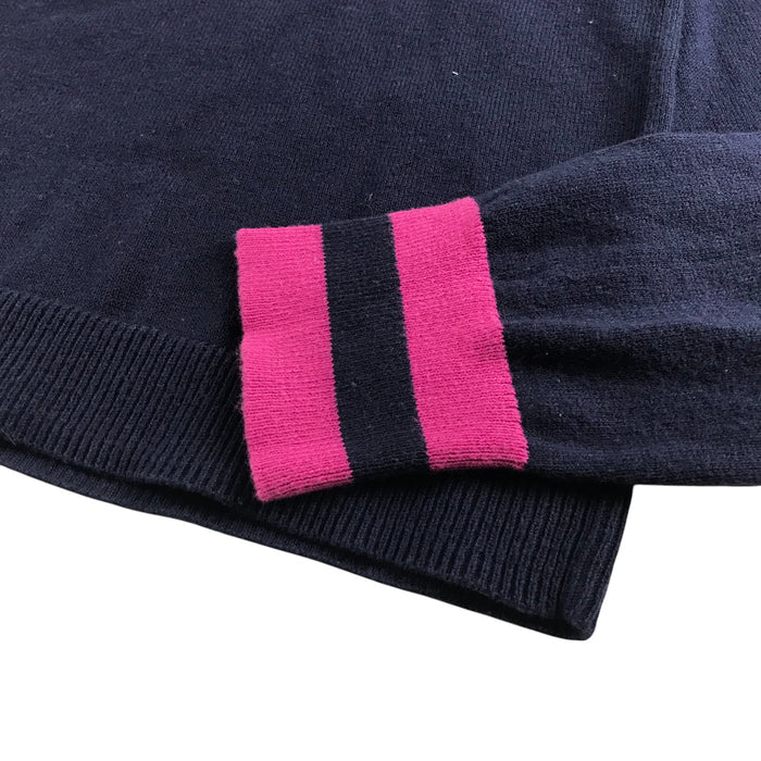 GAP 12-13 years navy pink sequin smiley face cotton jumper