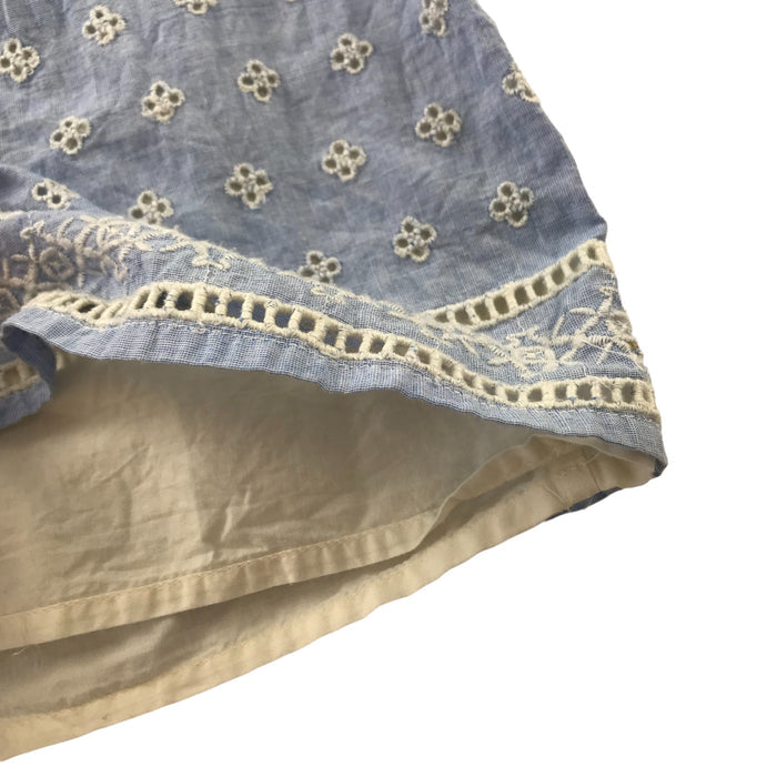 Gap 13-14 years blue embroidery floral top