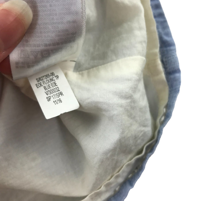 Gap 13-14 years blue embroidery floral top