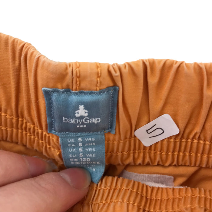 Gap 5 years orange pull up adjustable cotton shorts
