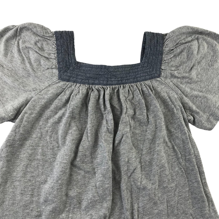 Gap 6-7 years grey florentine neckline blouse