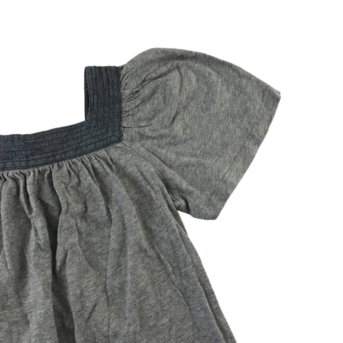 Gap 6-7 years grey florentine neckline blouse