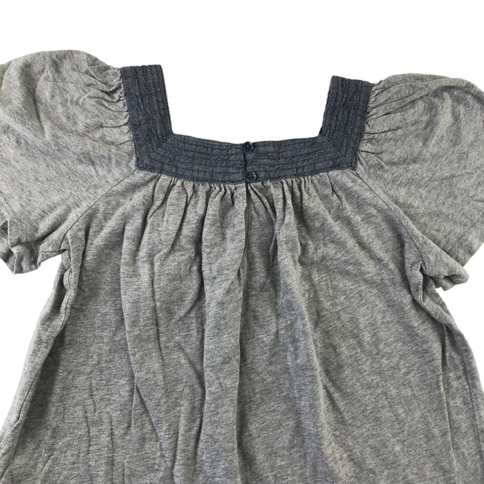 Gap 6-7 years grey florentine neckline blouse