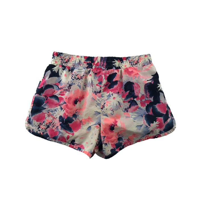 Gap sport shorts 10-11 yrs pink floral print pattern