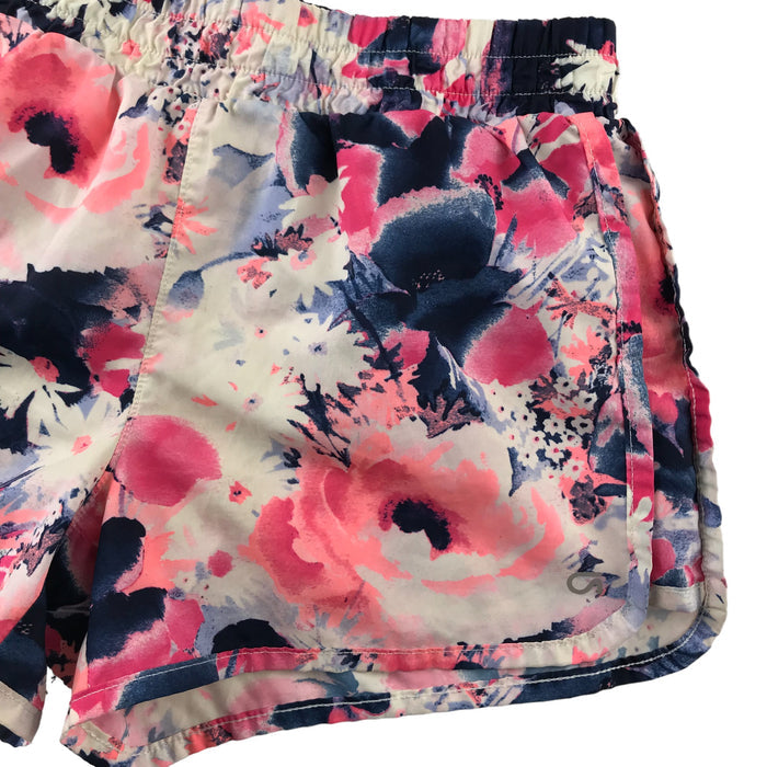 Gap sport shorts 10-11 yrs pink floral print pattern