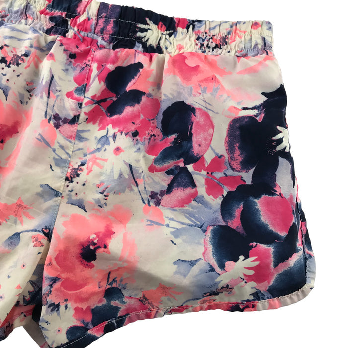 Gap sport shorts 10-11 yrs pink floral print pattern