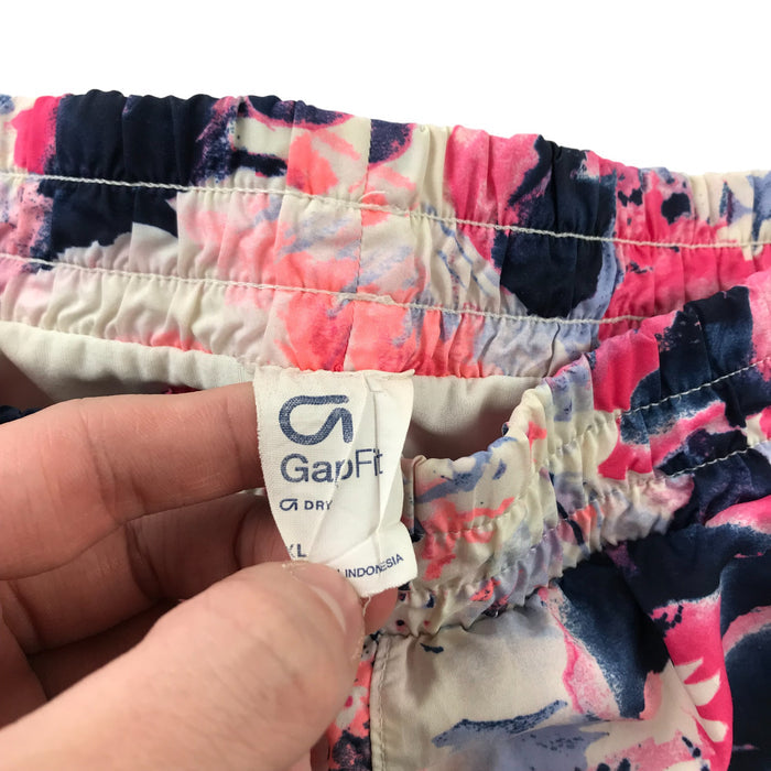 Gap sport shorts 10-11 yrs pink floral print pattern