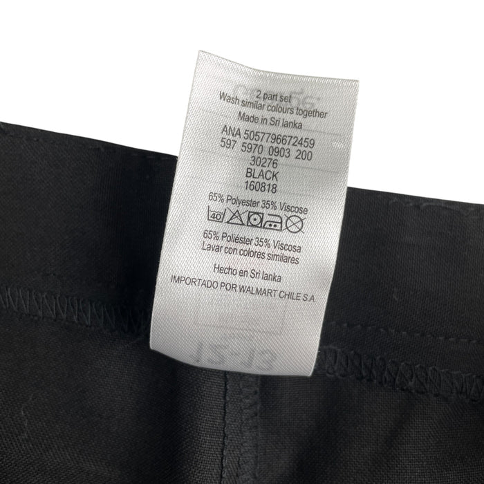 George 12-13 years black straight leg bowtie girls school trousers