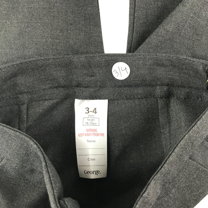 George 3-4 years grey slim girls school trouser 2 x bundle