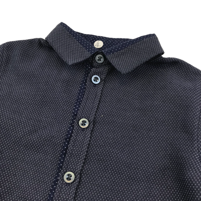 George 4 years navy blue white dots and diamond shape pattern shirt
