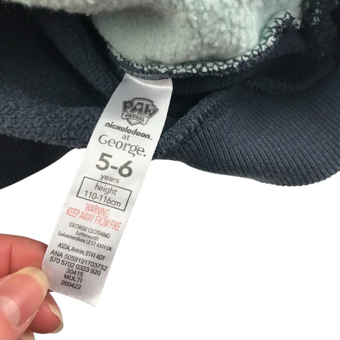 George 5-6 years blue paw patrol print cotton hoodie