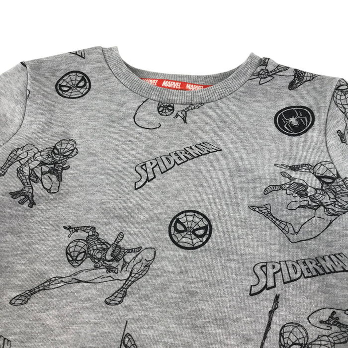 George 5-6 years grey spiderman print sweater