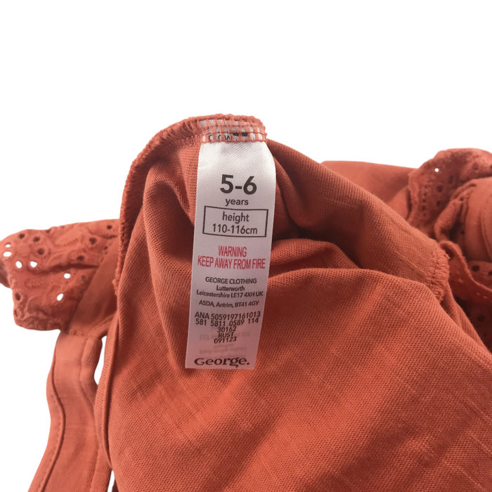 George 5-6 years orange lace jumpsuit