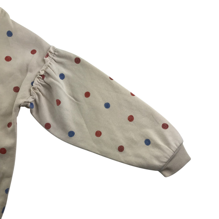 George 5-6 years white polka dot love our world sweater