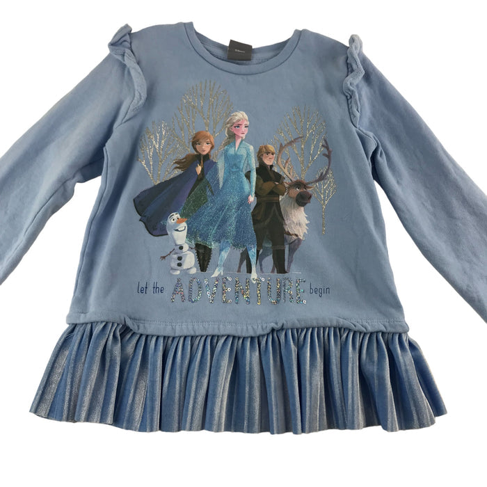 George 6 years blue disney frozen frilled sweater