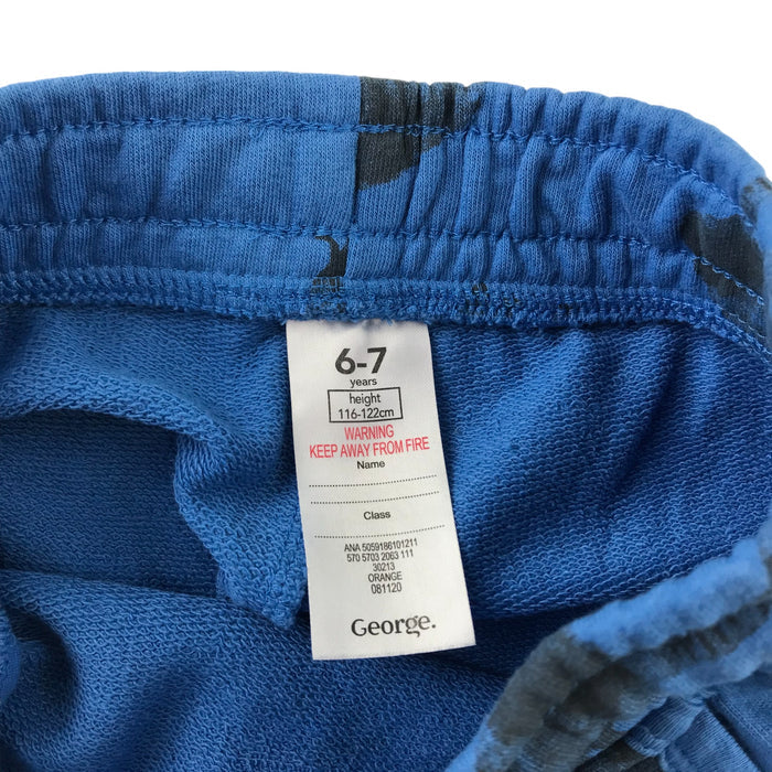 George 6 years blue relaxed fit jersey elephant print shorts