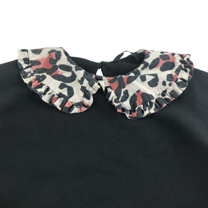 George 7-8 years black animal print collar sweater