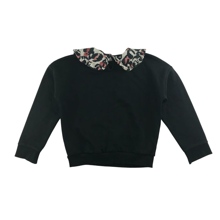 George 7-8 years black animal print collar sweater