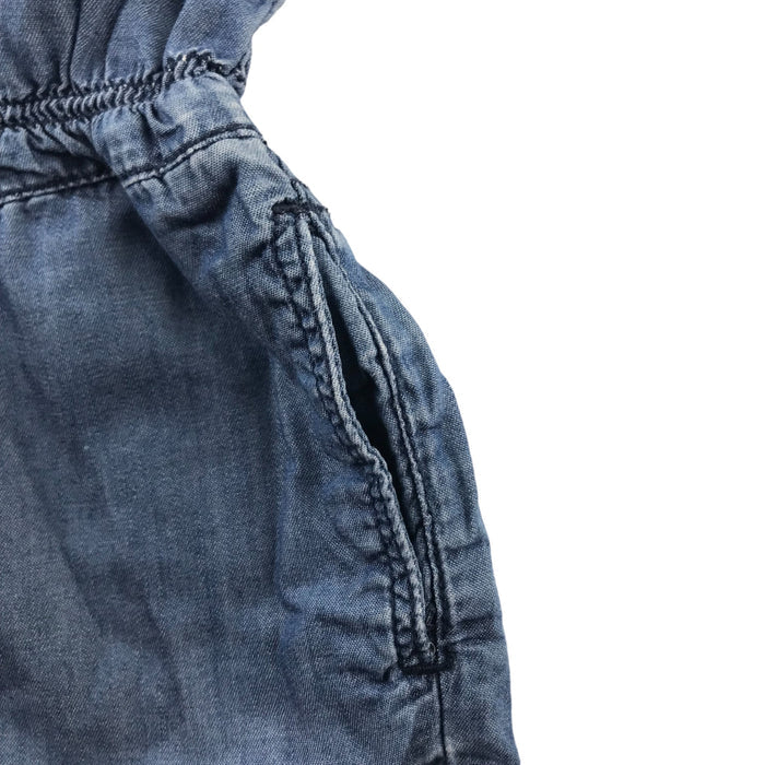 George 7-8 years blue denim bowtie playsuit