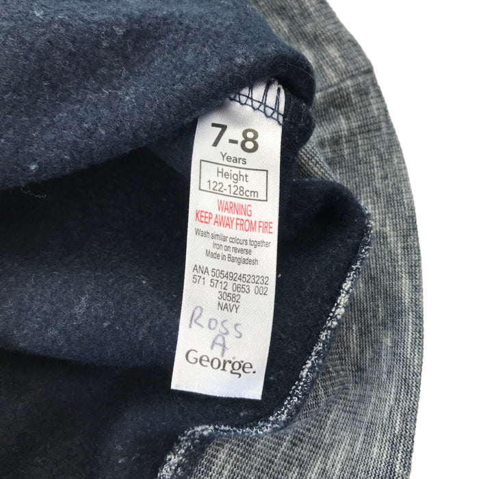 George 7-8 years navy graphic print hoodie