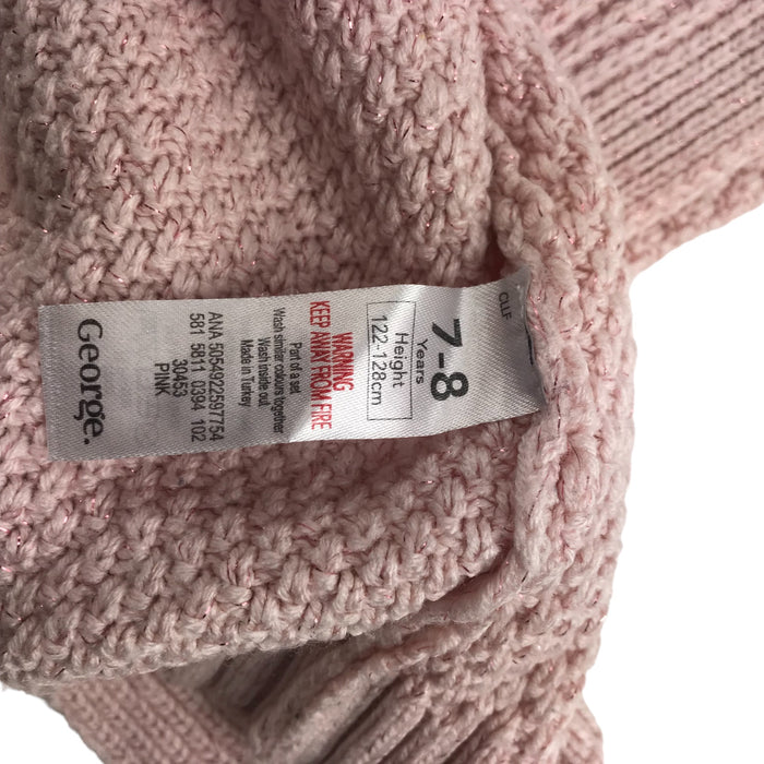 George 7-8 years pink sparkly shrug cardigan
