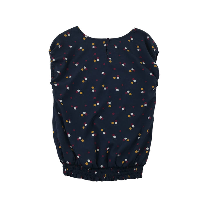 George 8-9 years navy multicoloured polka dot bow tie blouse