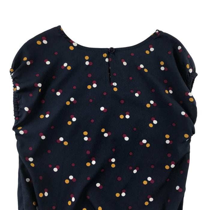 George 8-9 years navy multicoloured polka dot bow tie blouse