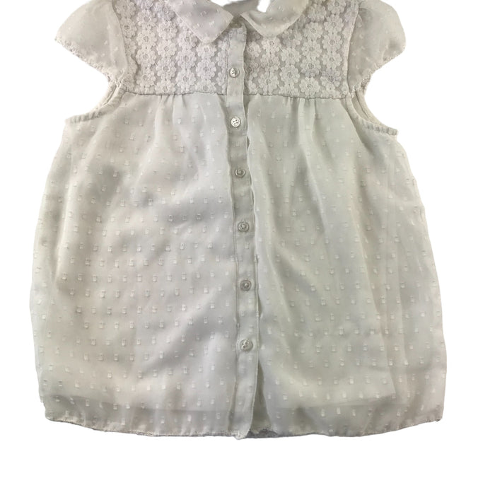 George 8-9 years white embroidered floral blouse