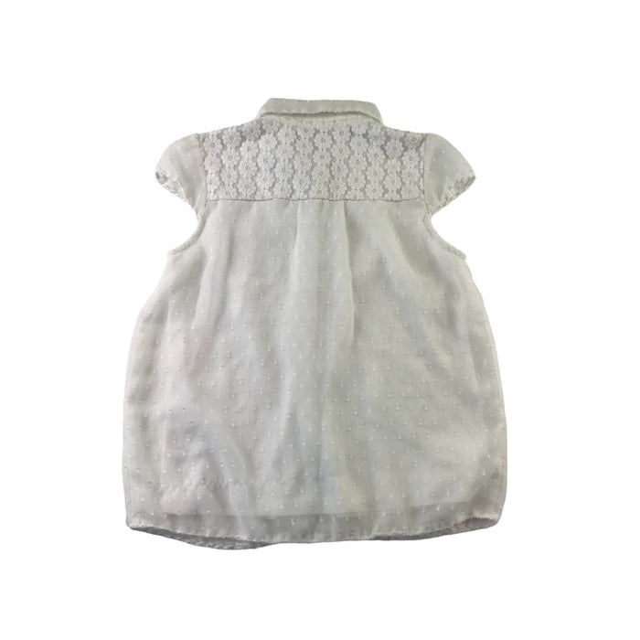 George 8-9 years white embroidered floral blouse