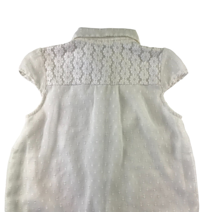 George 8-9 years white embroidered floral blouse