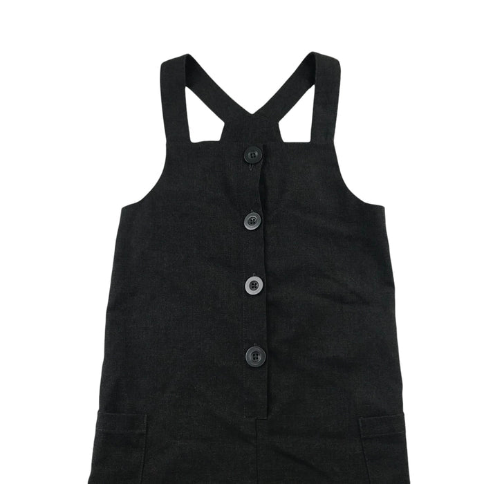 George 9-10 years girls grey short leg straight fit school dungarees