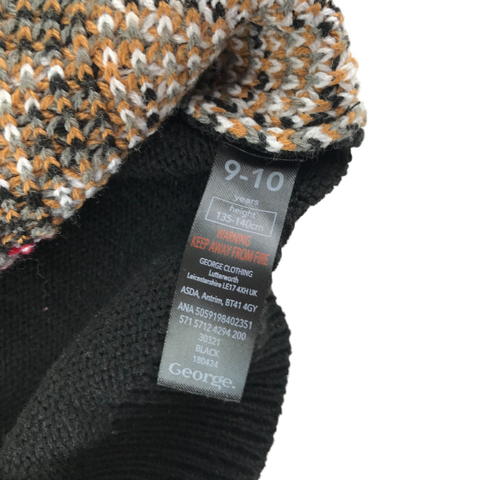George festive jumper 9-10 years black gamer Rudolph