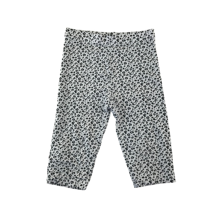 George leggings 5-6 years white and black animal print cropped