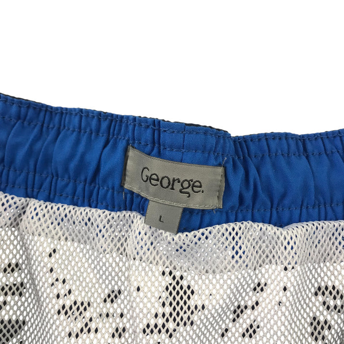 George men's L navy blue swim trunks