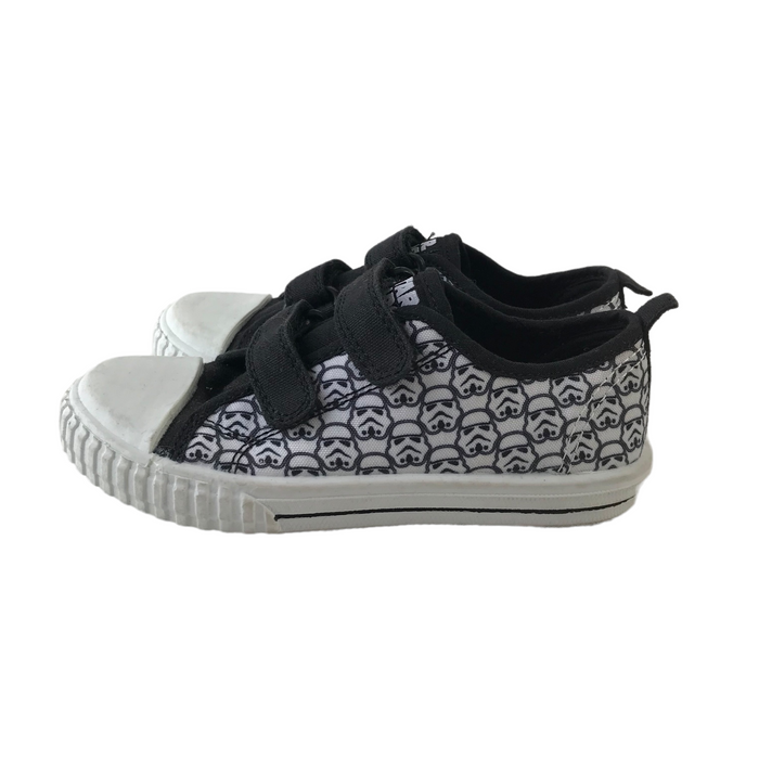 George size UK 10 (jr) black white Star Wars trainers