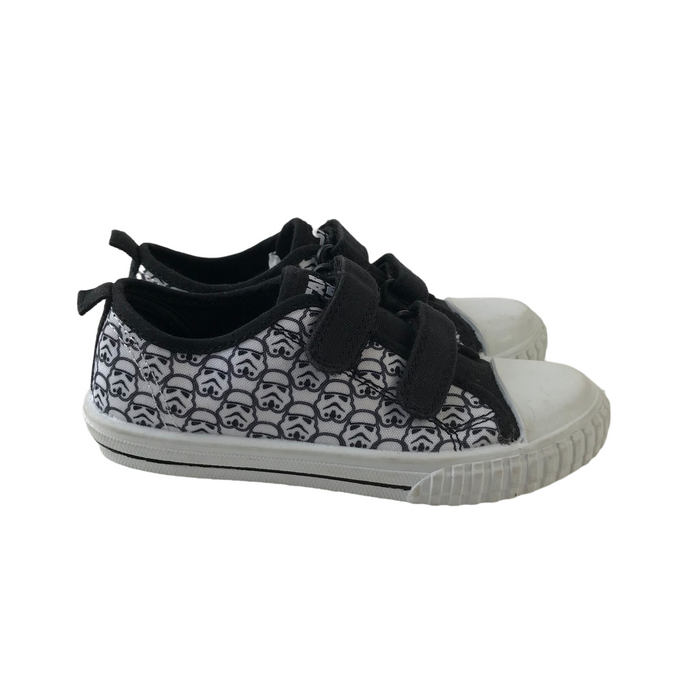 George size UK 10 (jr) black white Star Wars trainers