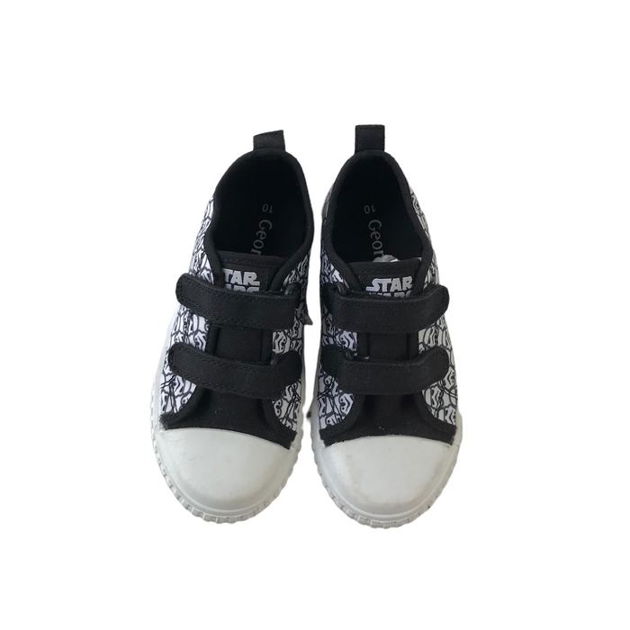 George size UK 10 (jr) black white Star Wars trainers