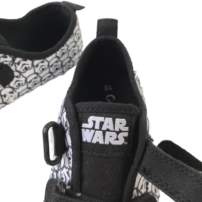George size UK 10 (jr) black white Star Wars trainers