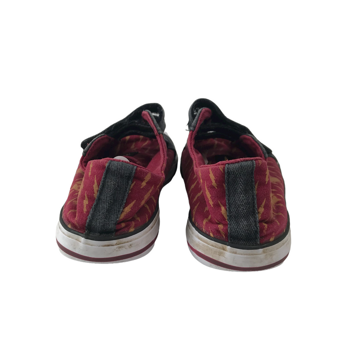 George size UK 12 (jr) Harry Potter burgundy canvas trainers