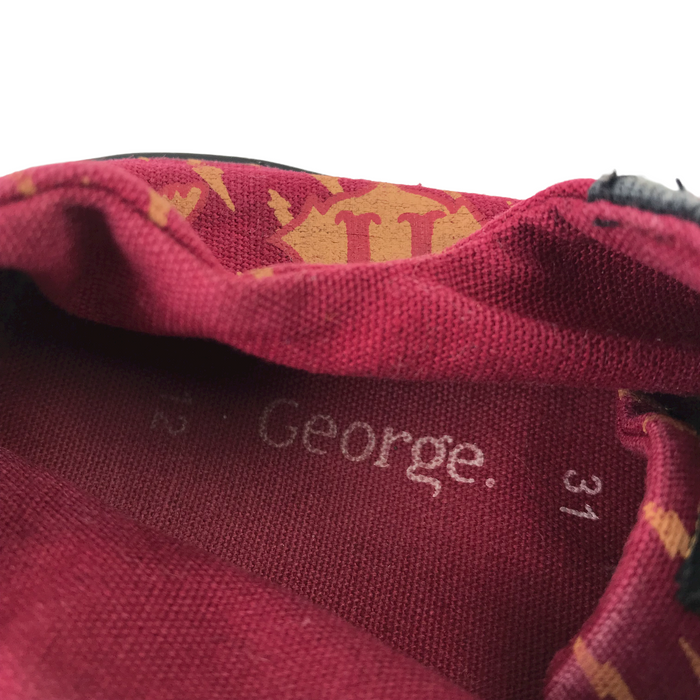 George size UK 12 (jr) Harry Potter burgundy canvas trainers