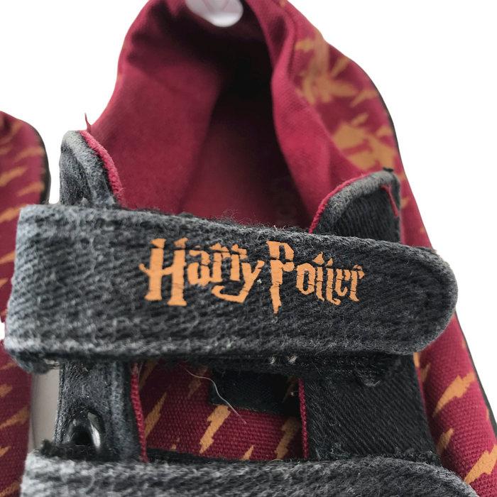 George size UK 12 (jr) Harry Potter burgundy canvas trainers