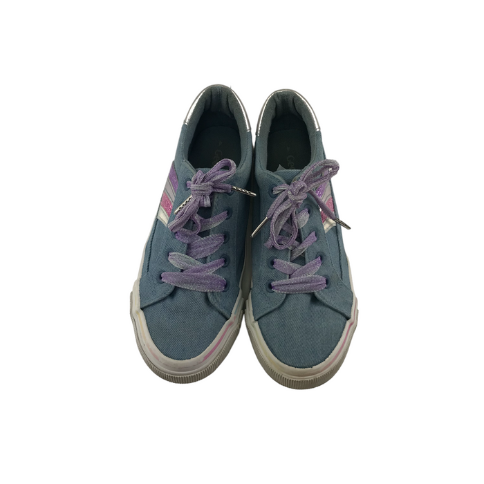 George size UK 4 denim canvas trainers
