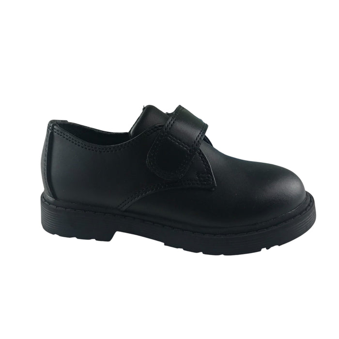 George  size UK 9 (jr) black hook and loop strap school shoes
