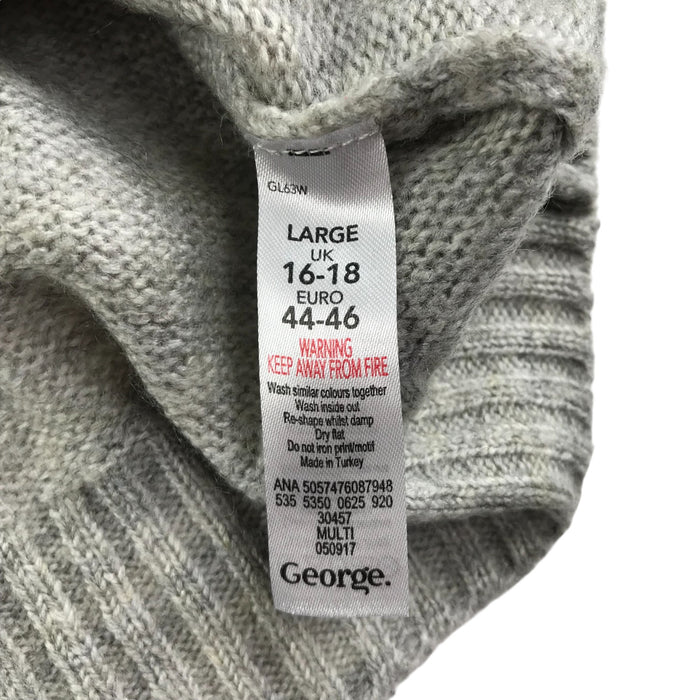 George women's 16-18 grey with pom-poms jumper