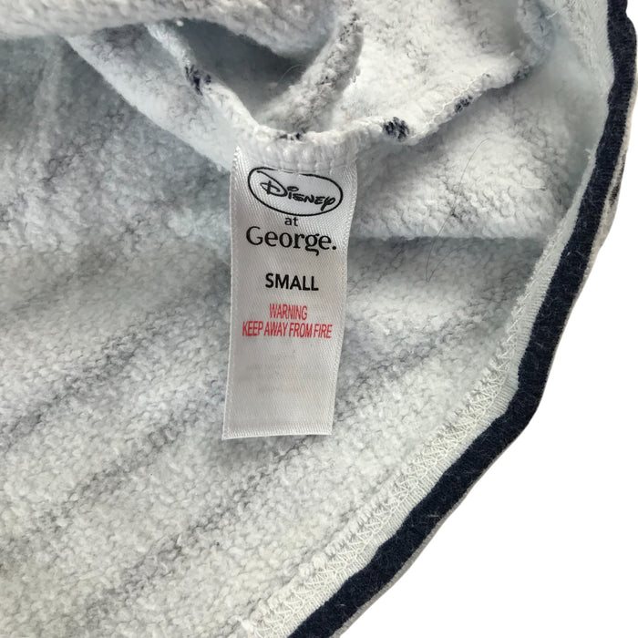George women's S white with black striped sequin mikey mouse cotton sweater