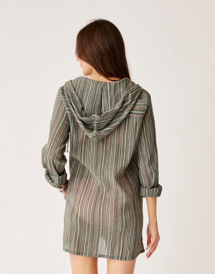 Gia Coverup: Cilantro Stripe - FINAL SALE