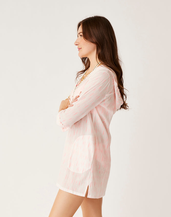 Gia Coverup: Electric Coral Ikat - FINAL SALE
